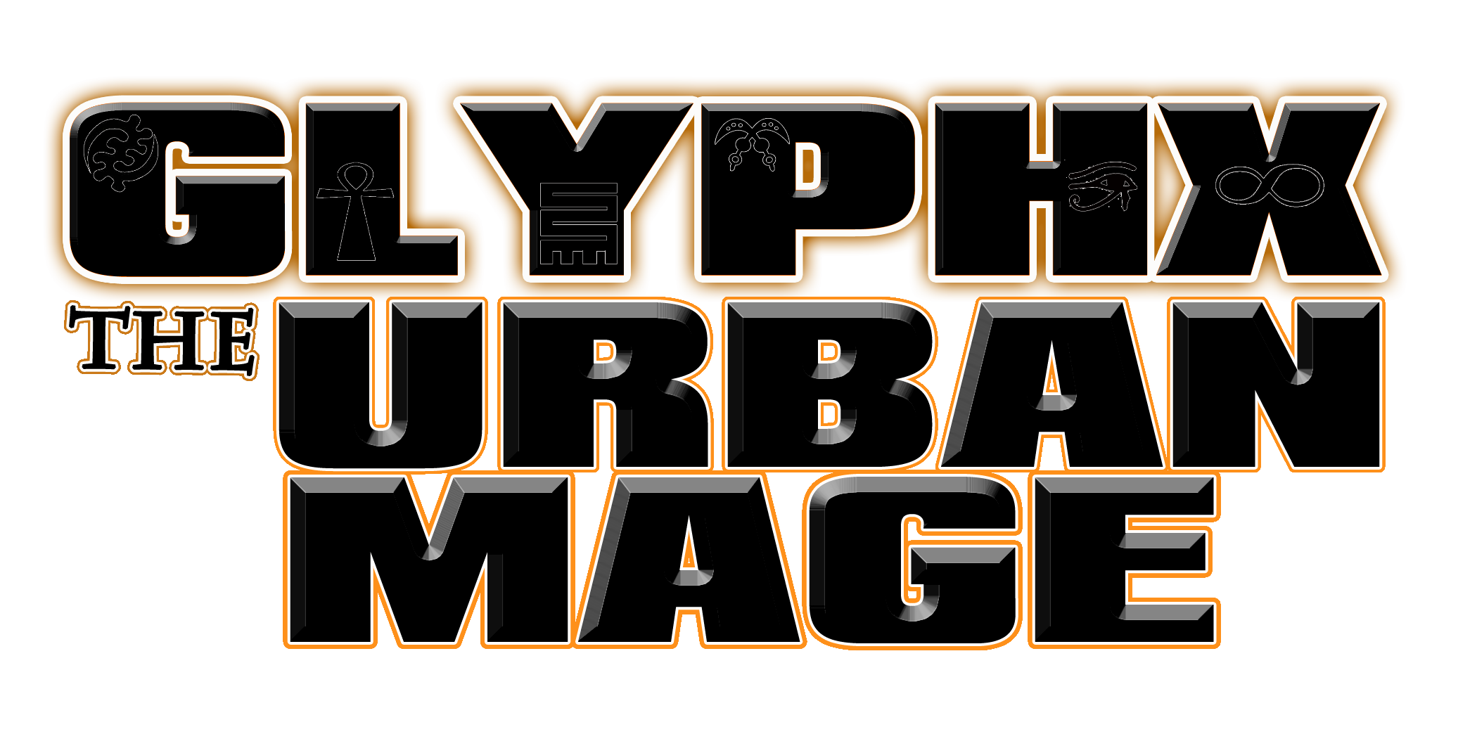 NEW GLYPHX The URBAN MAGE logoWHTBG